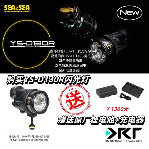 Sea&Sea YS-D130R潜水闪光灯与TTL光纤引闪全解析 从开箱到实战设置